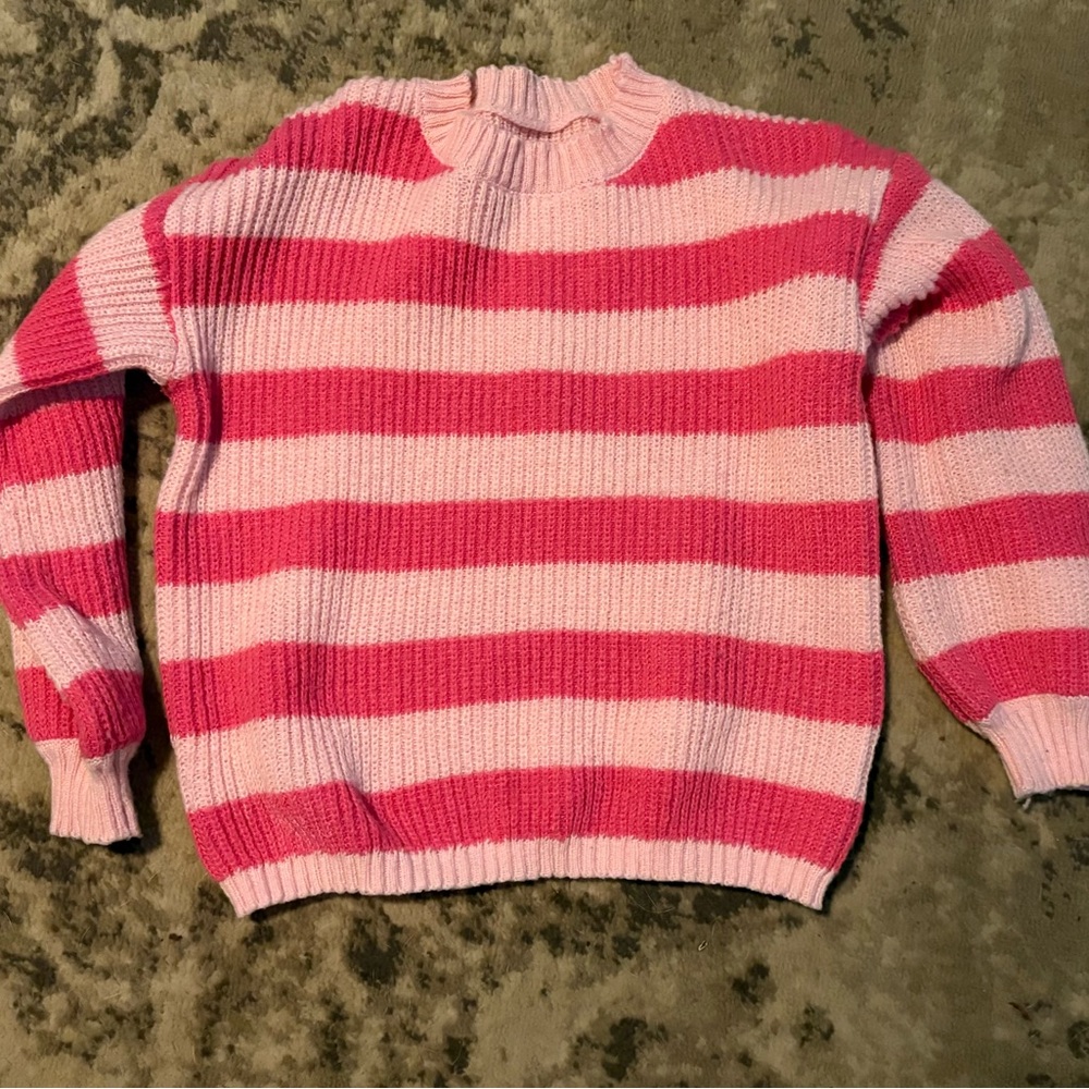 Target Pink and Red Striped Sweater